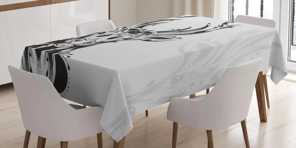 Tovaglia Corna di Cervo ABAKUHAUS 140x240 Grigio Nero - Design Urban
