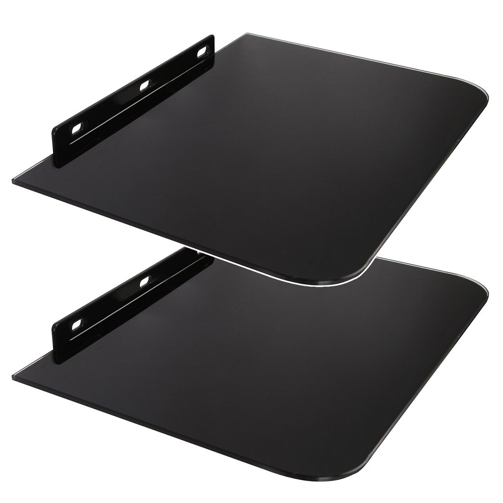 2x étagère en verre RTV pour console décodeur-tuner DVD Image du produit 