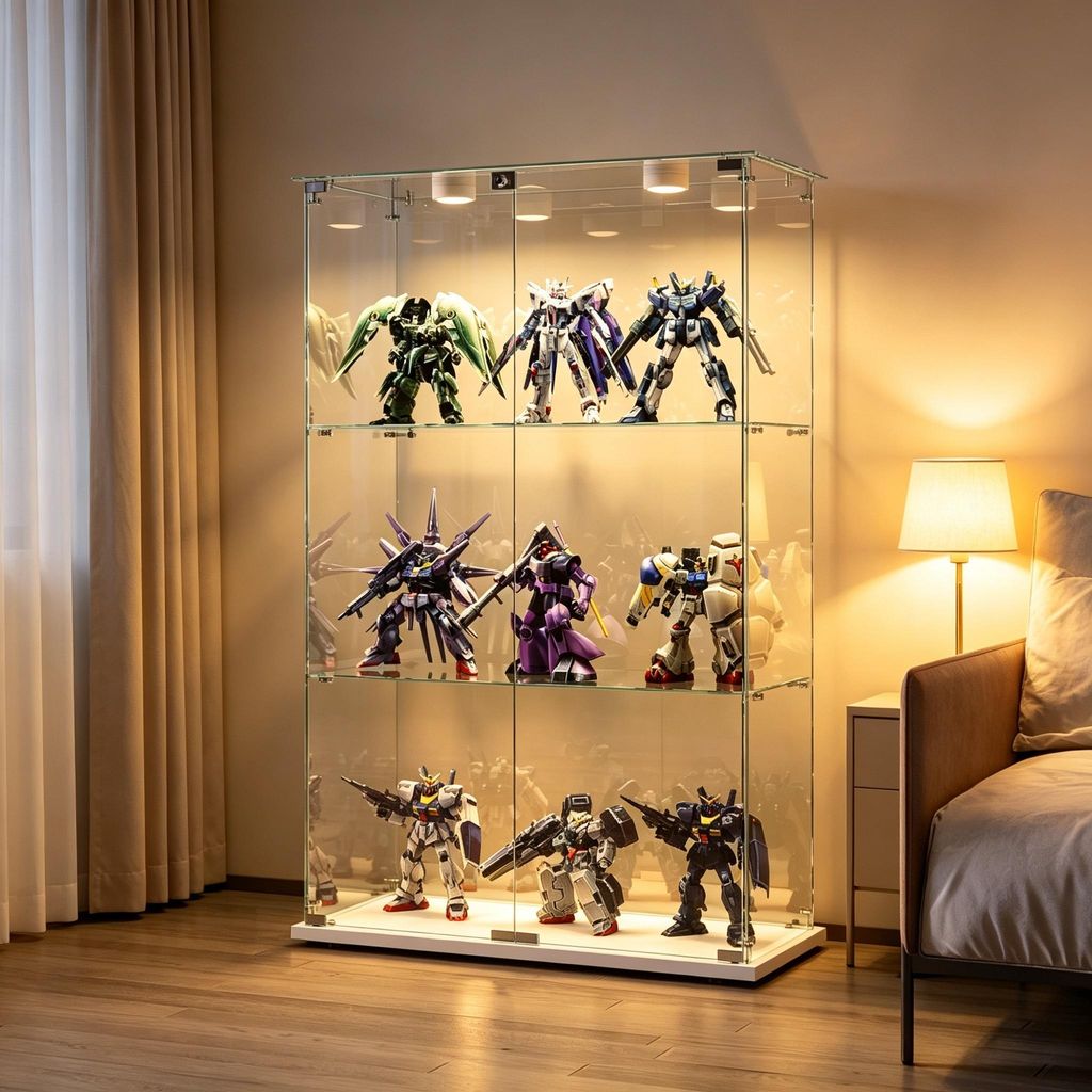 INONEFT: Vetrina in vetro con illuminazione a LED e Immagine del prodotto 