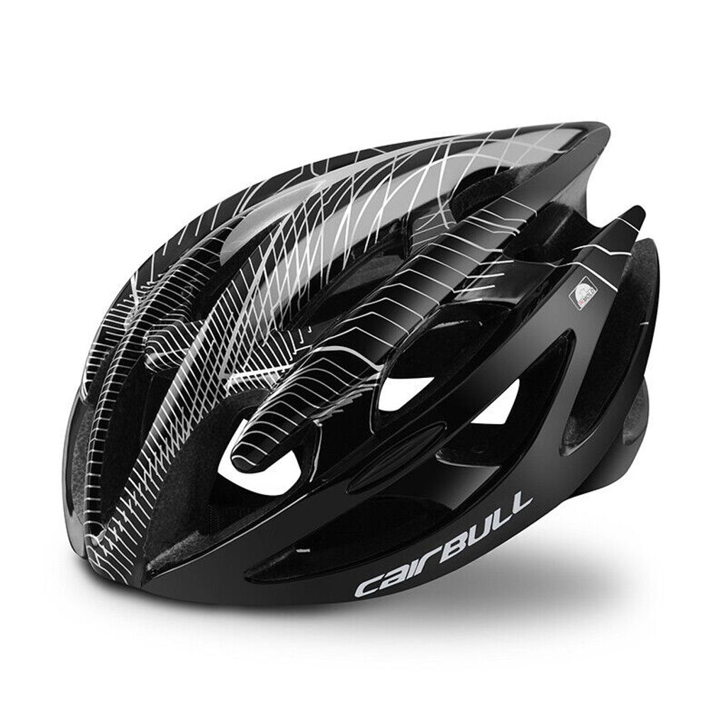 CAIRBULL Fahrradhelm Radfahren Fahrrad Erwachsene Herren Frauen MTB Straße Fahrrad Sicherheit Helm M/L(58-62CM) Schwarz