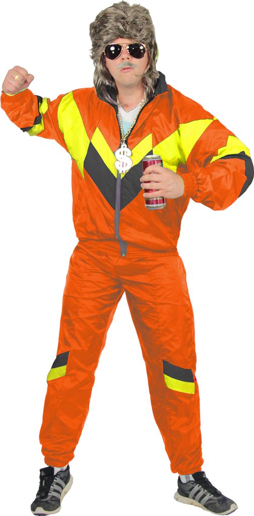 80er Jahre Trainingsanzug Kostüm für Herren XL