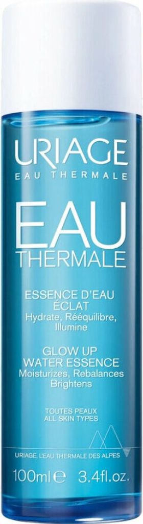 A product shot of a bottle of Uriage Eau Thermale Glow Up Water Essence.