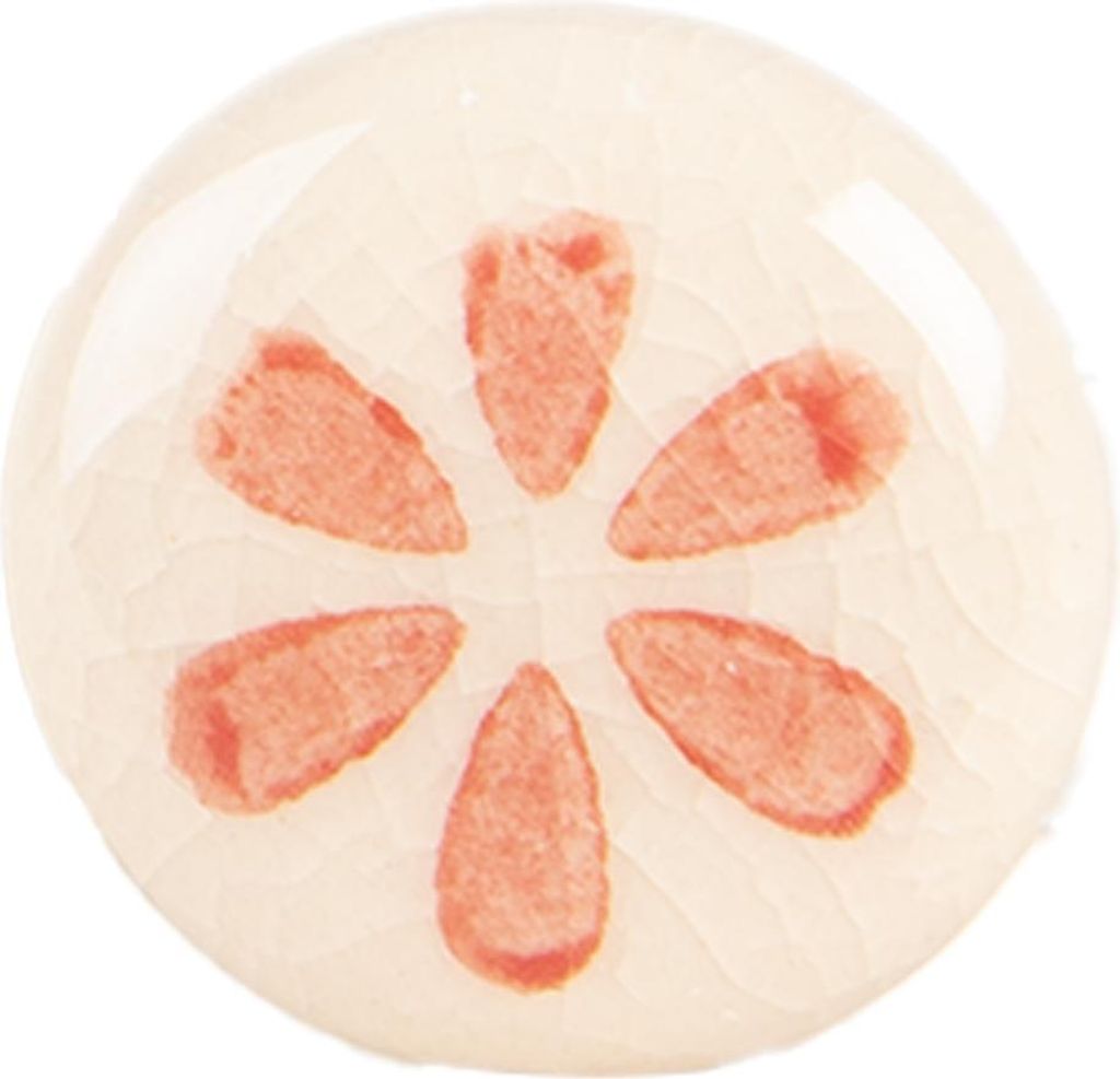 Clayre & Eef Bouton de porte Ø 3x3 cm Beige Orange Image du produit 