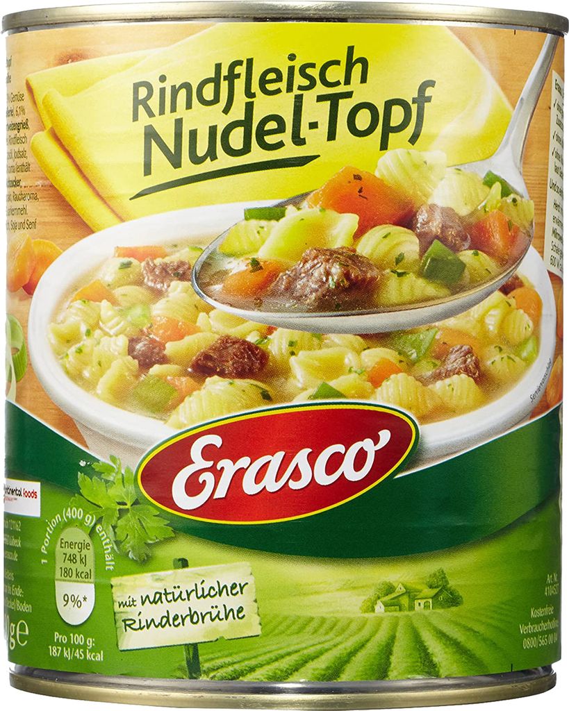 Erasco Potée de nouilles au bœuf avec bouillon de bœuf Image du produit 