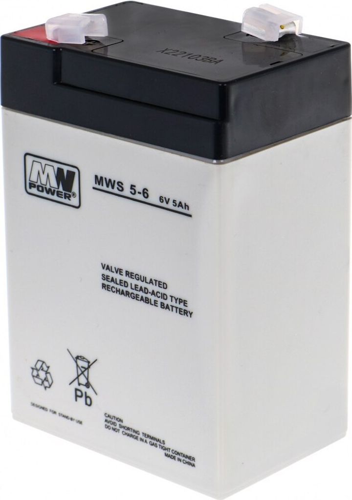 Akumulator AGM 6 V 5 Ah 3-5 lat 70 × 47 × 107 mm 0,80 kg Obrázek produktu 