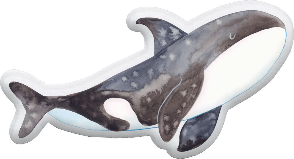 Mr. & Mrs. Panda Zierkissen Orca 25 cm - Weiß - Geschenk, Plüschtier, Motivation, Arbeit, Orcas, Kuscheltier, Dekokissen, Stofftier, Meer, Tierki...