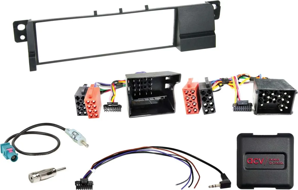 Kit Montage Autoradio BMW E46 avec Récupération des Commandes au Volant