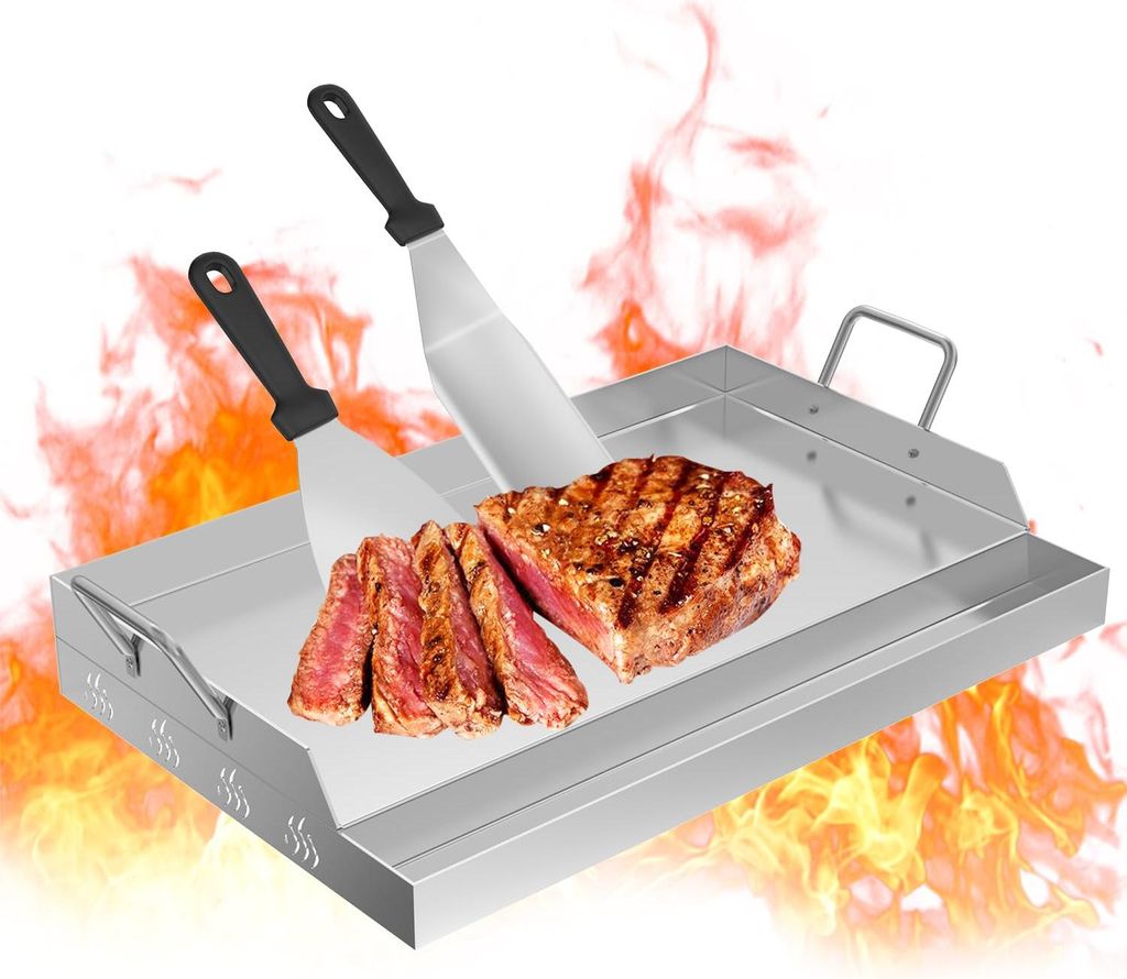 ACXIN Edelstahl Grillplatte 51 x 32 x 7 cm BBQ Plancha Produktbild 