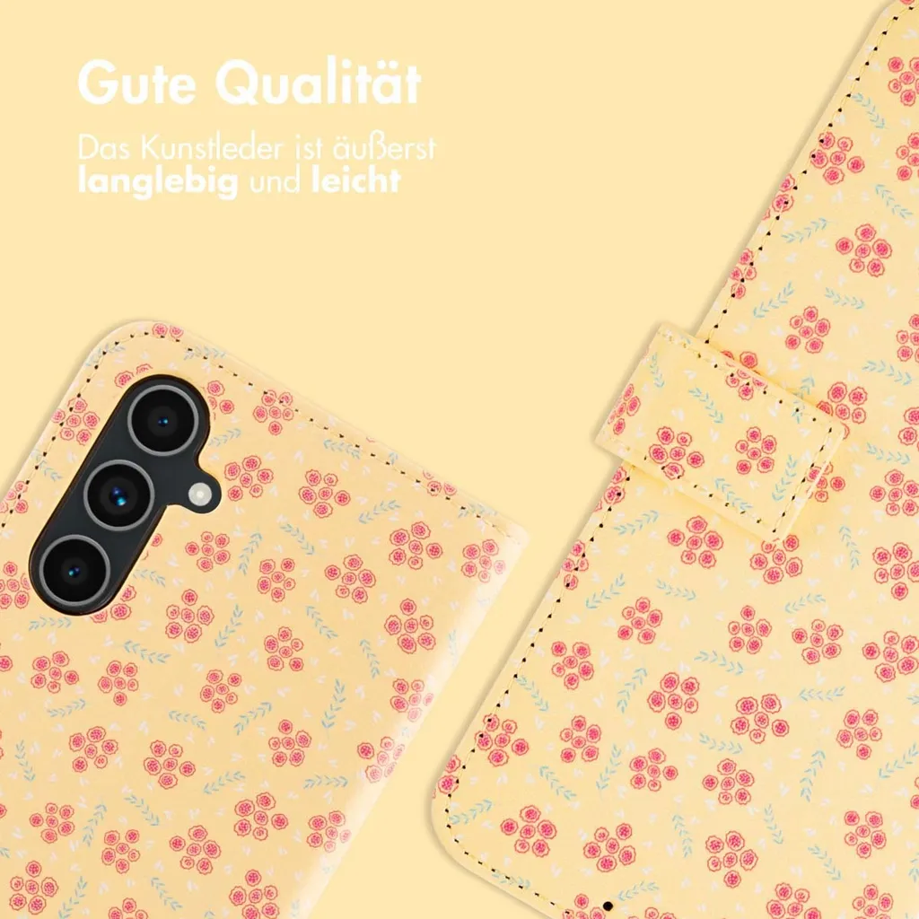 Custodia a libro imoshion Design Samsung Galaxy A54 (5G) - Sunny Yellow Petite Flowers - 2