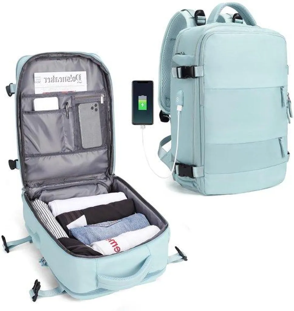 Sac à dos étanche anti-choc pour ordinateur 14" et chaussures voyage