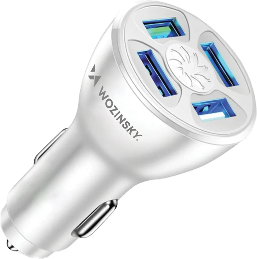Wozinsky Wccaw 50W 4X Usb-A Qc Caricabatteria per auto - Bianco