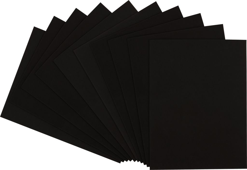 VBS Moosgummi, 2 mm, 40 x 30 cm, 10 Stück Schwarz Produktbild 