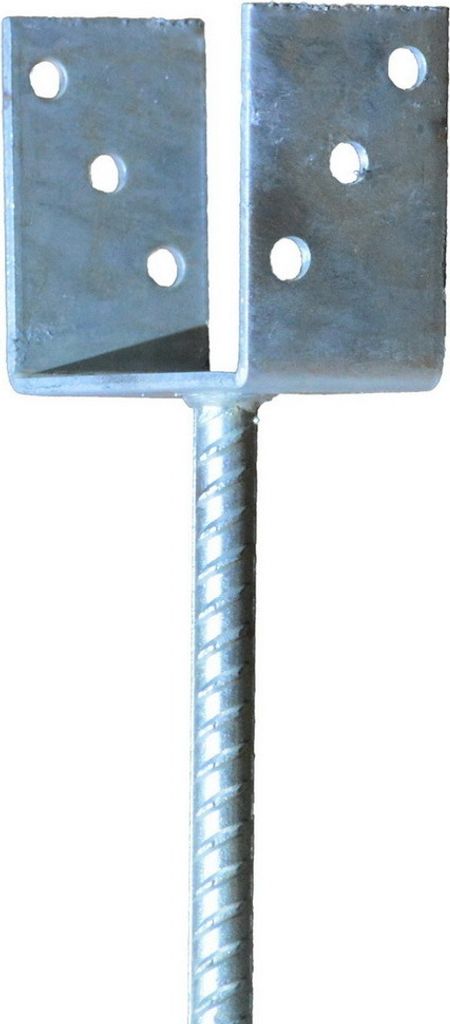 Pfostenträger für Pfosten 140 mm Balkenträger Pfostenschuh U-Gabel mit 200 mm Dolle