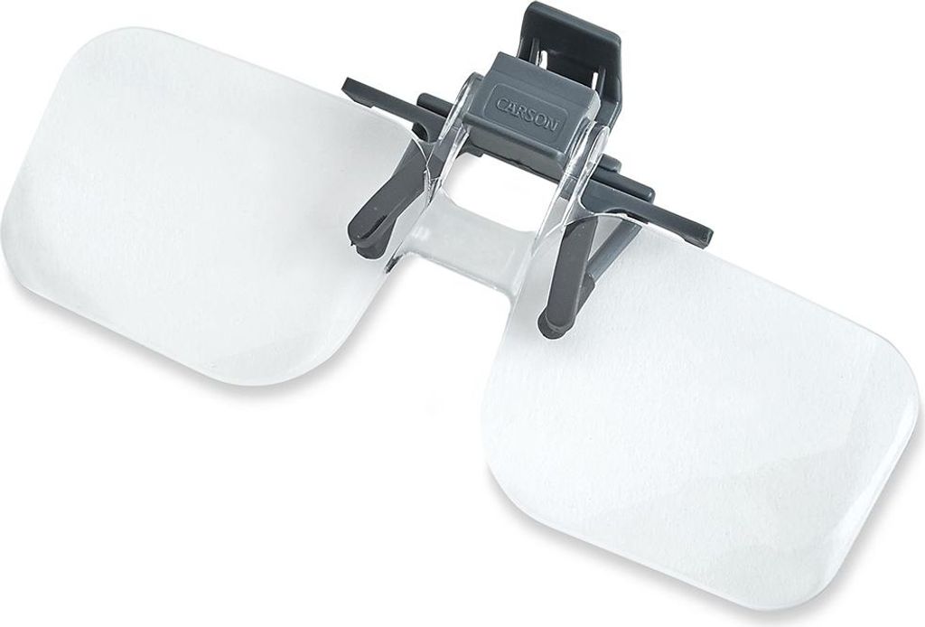 Carson Loep Brille 2x (+4.00 Dioptrie) Clip-On und Flip-up