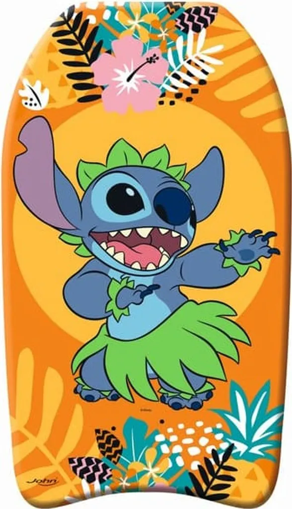 Planche Plage Stitch 84cm - Bodyboard Enfant Léger avec Laisse