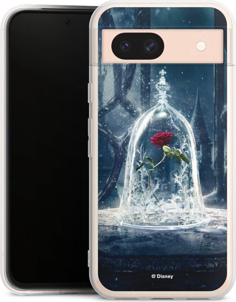 DeinDesign Handyhülle für Google Pixel 8a Silikon Hülle Case Smartphone Schutzhülle Die Schöne und das Biest Disney Princess Rose