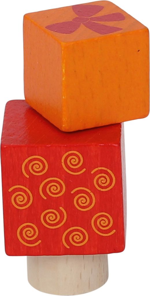 Rundum Steckfigur Päckchen rot/orang