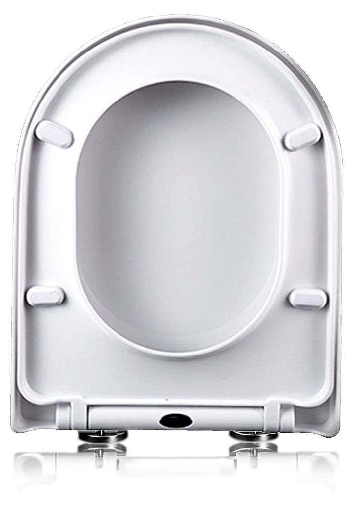 WC-Sitz mit Absenkautomatik und Schnellverschluss für einfache Reinigung, einfache Befestigung von oben mit verstellbaren Scharnieren, Standard-WC...