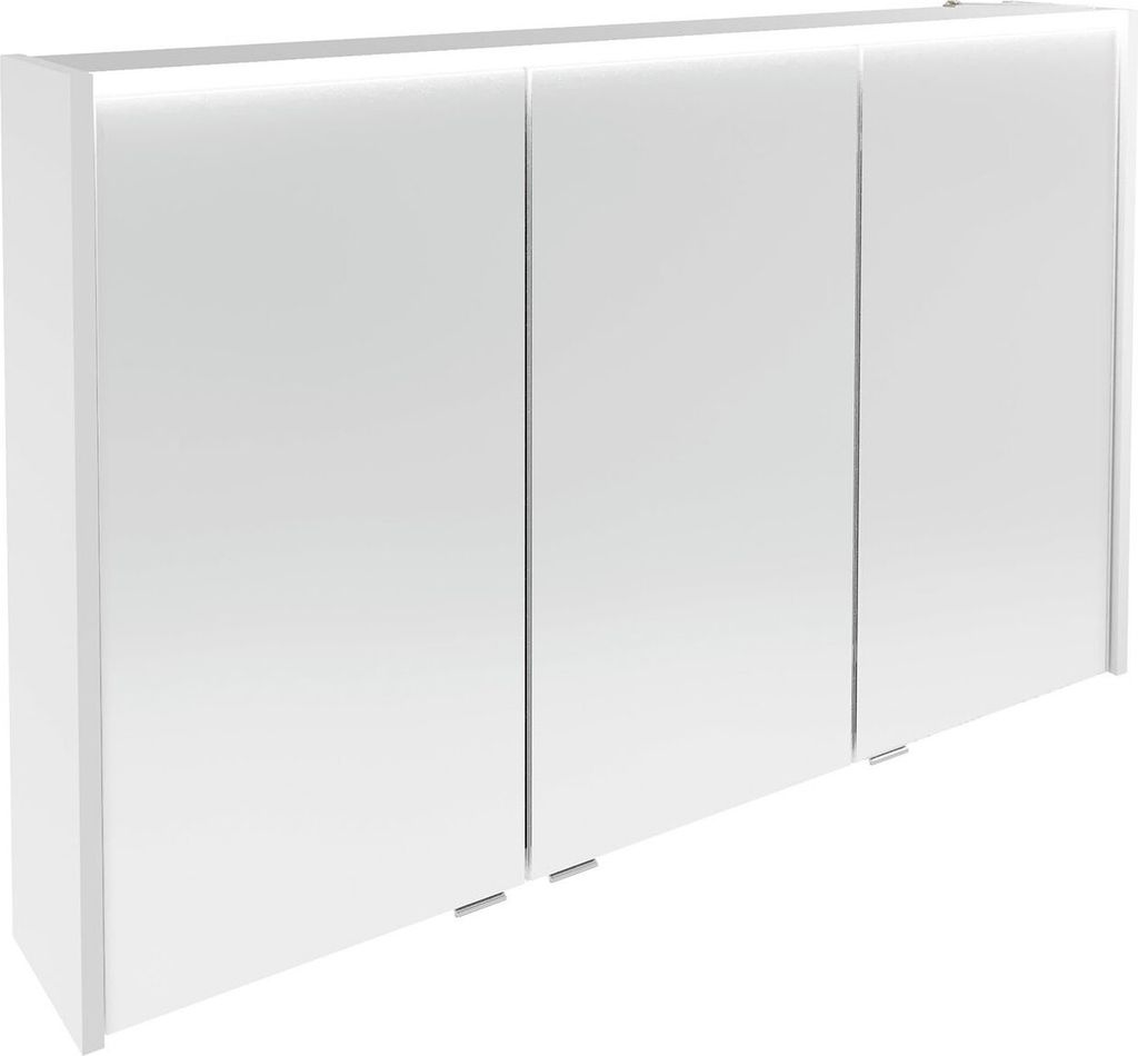 Verona LED-Spiegelschrank Hängend, Vormontiert, Germany Badspiegel in Weiß-Hochglanz 110 x 68,3 x 16,5 cm Elegant und Praktisch