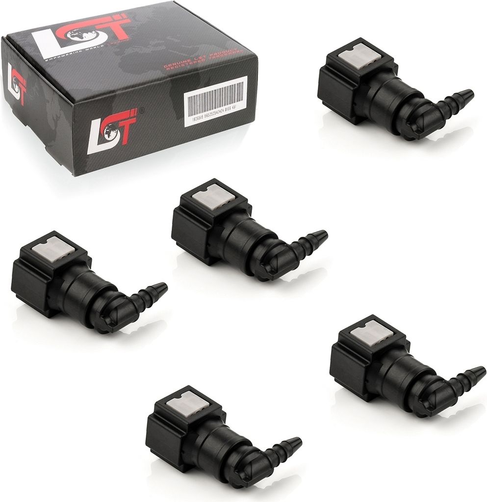 5x Schnellverschluss Kraftstoffleitung Kupplung L-Stück 6,3x3mm für BMW MINI
