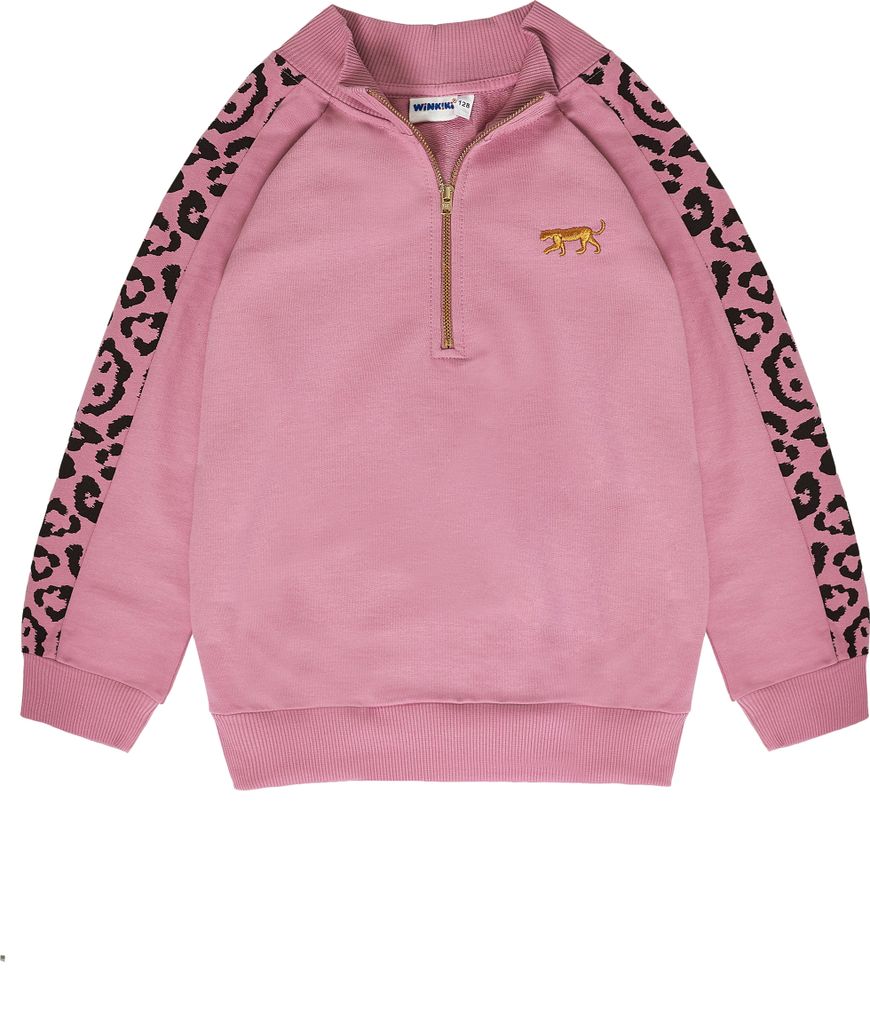 Mädchen-Sweatshirt Gepard - Rosa - 140
