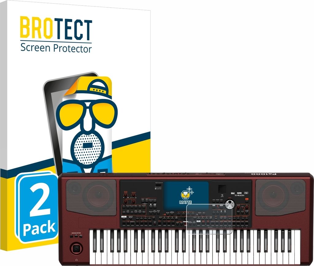 2x BROTECT Schutzfolie für KORG Pa1000 Displayschutz Displayschutzfolie Folie Matt Entspiegelungsfolie