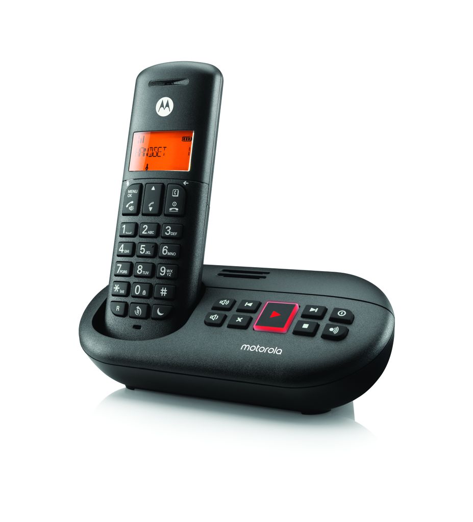 Motorola E211 DECT-Telefon Anrufer-Identifikation Schwarz