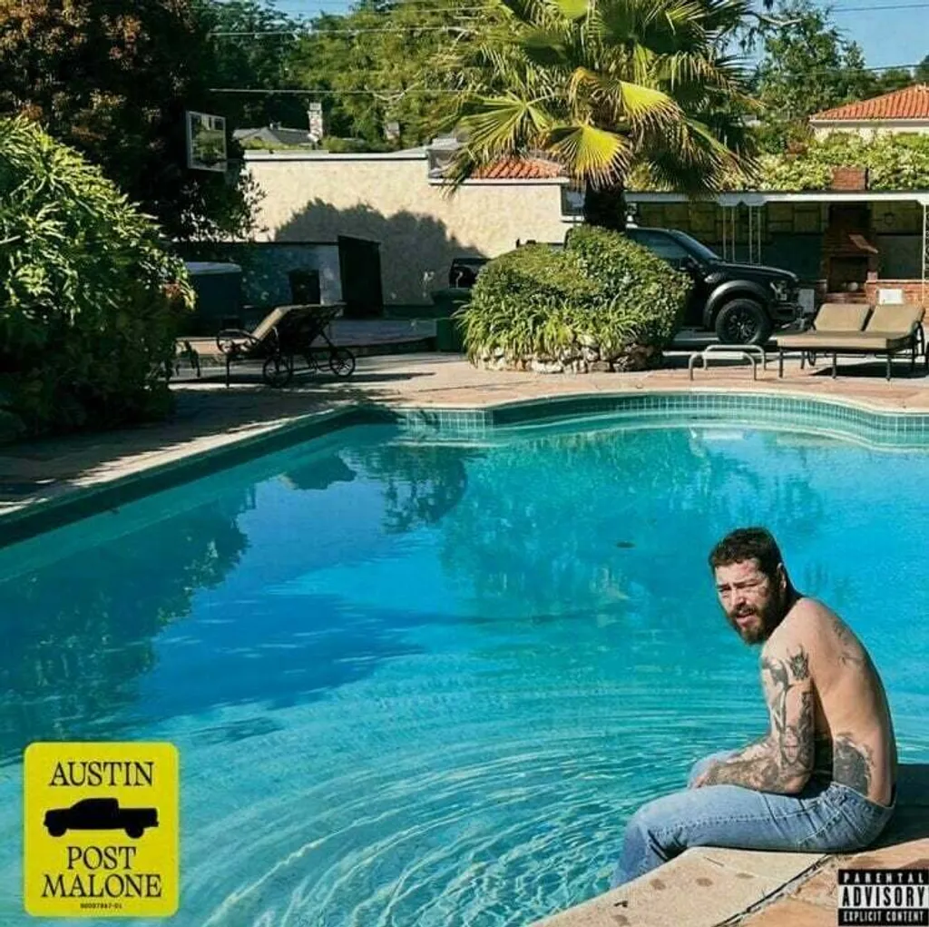 Album Austin Post Malone Vinyle Couleur Verte 2 LP Haute Fidélité