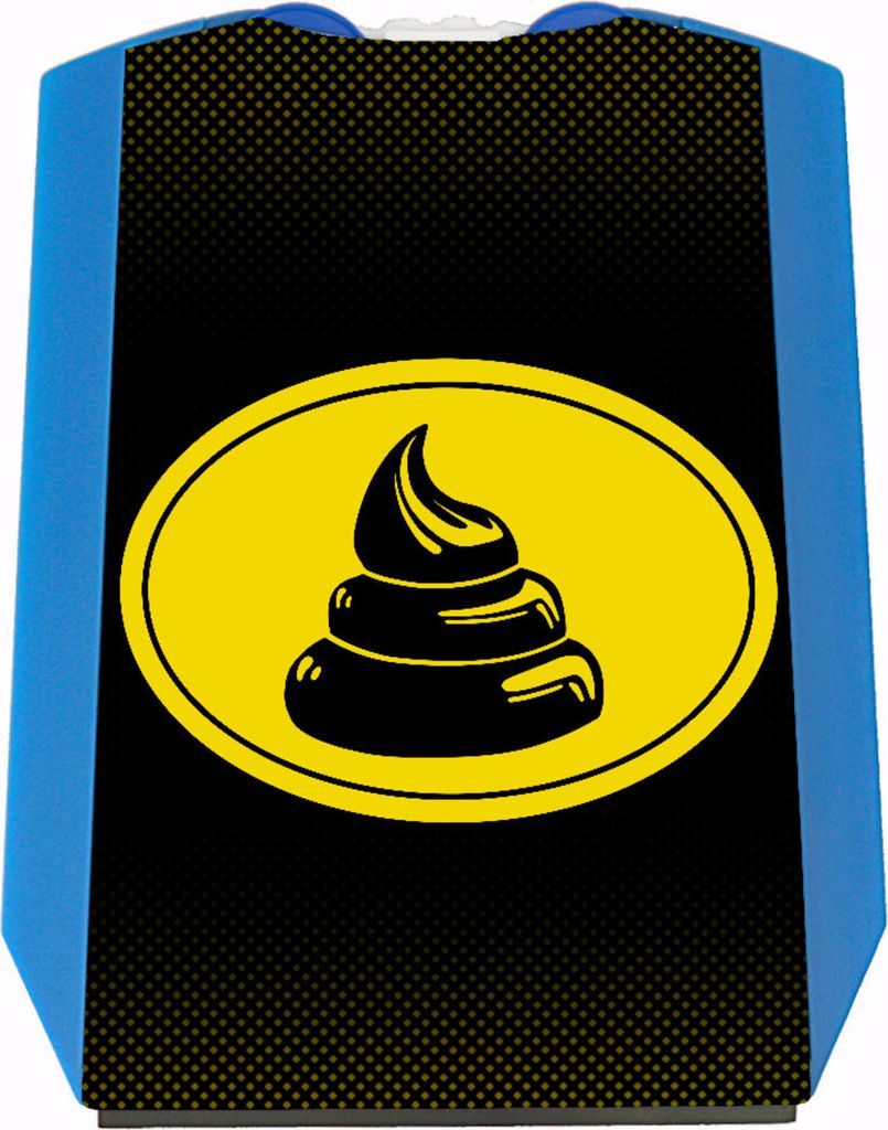 Witzige Parkscheibe mit Kacke Superhelden-Logo