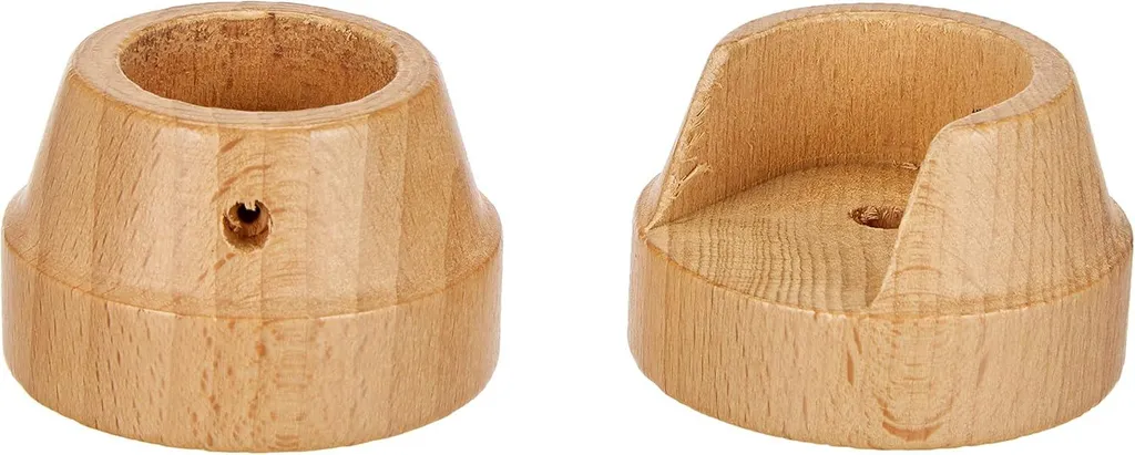 Support mural pour tringles à rideaux en bois naturel robuste - Lot de 2