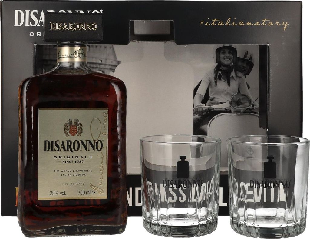 Disaronno Originale 28% Vol. 0,7l en boîte cadeau avec 2 Image du produit 