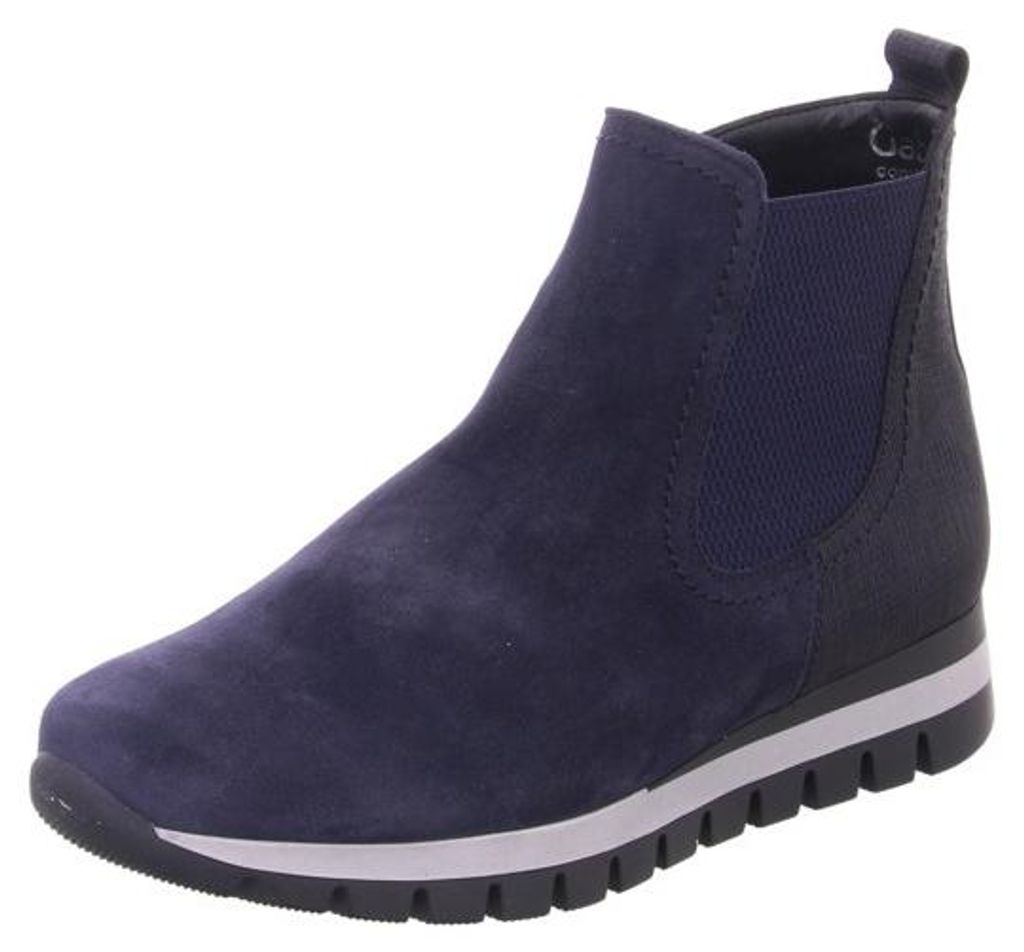 Gabor Comfort 56451-46 Stiefelette, Damen, Leder, Dunkelblau, Wechselfußbett - Damenschuhe Modische Stiefelette / Boots, Blau, leder (dreamvelour/...