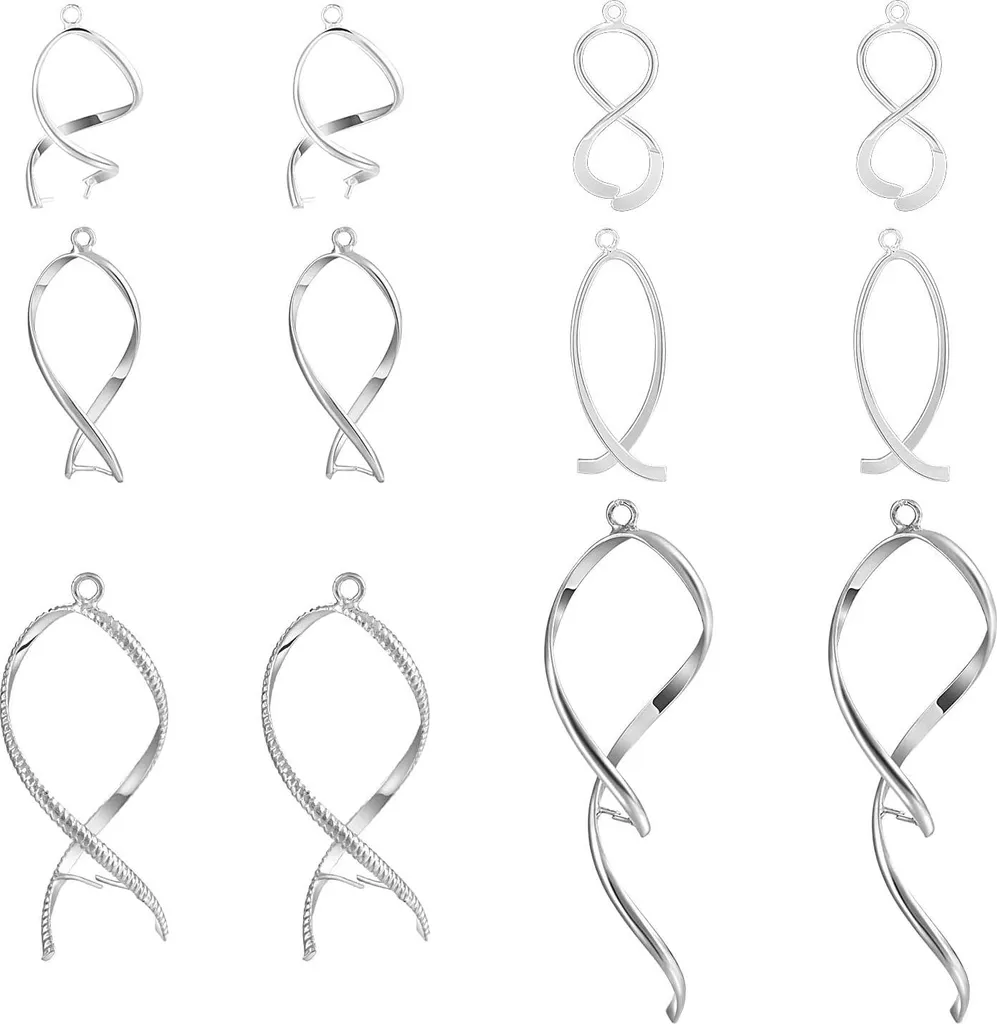 24 Bails en Laiton Twist en Spirale pour Création de Boucles d'Oreilles