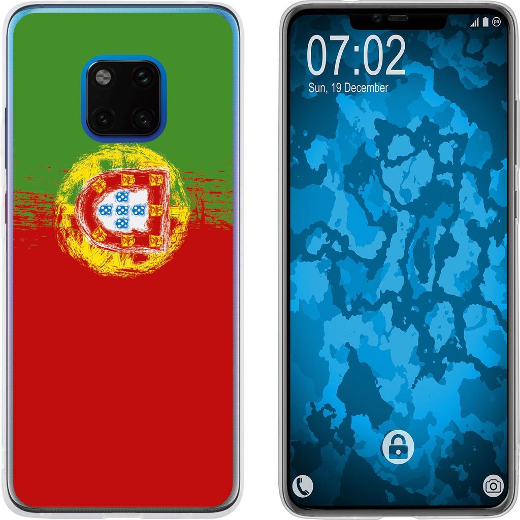 PhoneNatic Case kompatibel mit Huawei Mate 20 Pro Silikon-Hülle WM Portugal M8