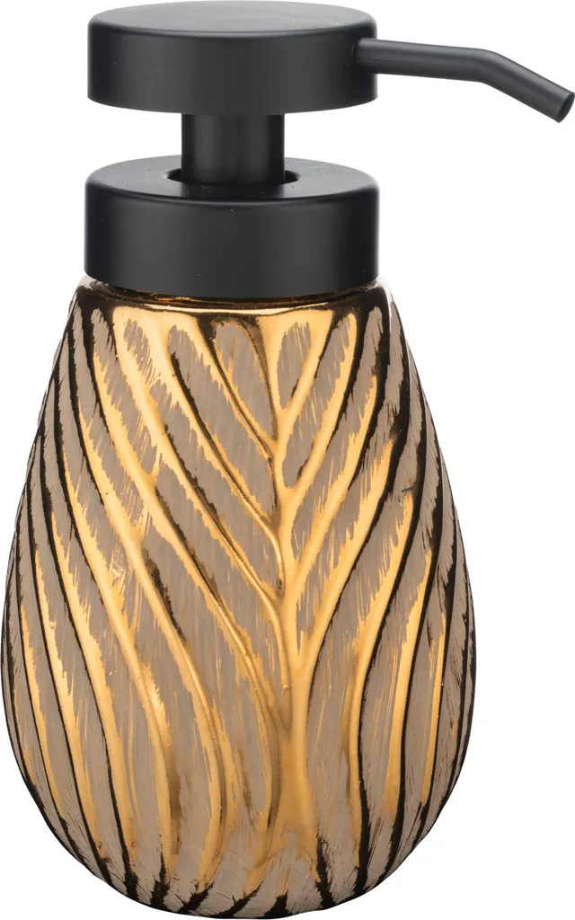 Distributeur de savon design doré Idro Gold pour décorer le lavabo