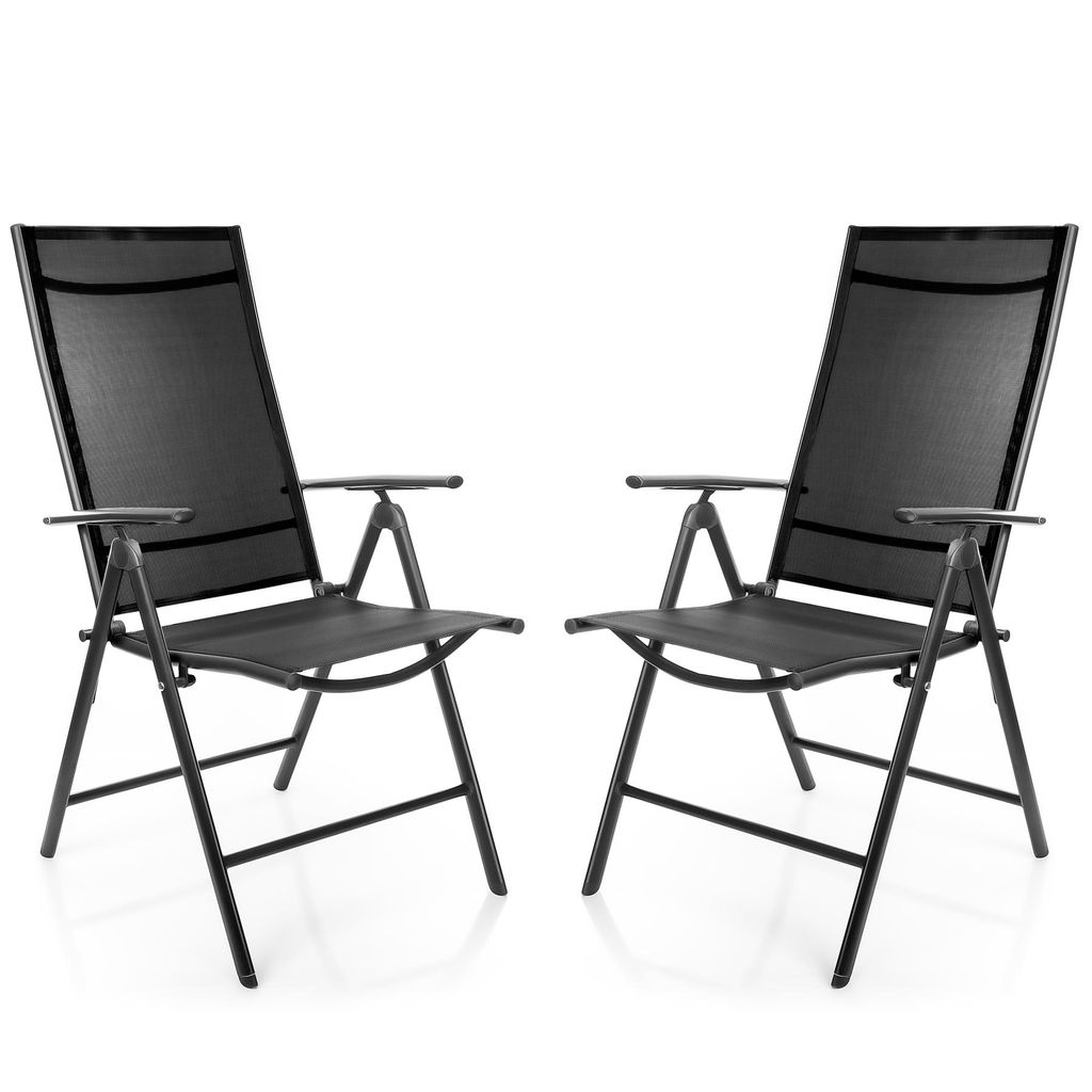 BigDean 2 x Gartenstühle 120 kg belastbar Balkonstühle Produktbild 