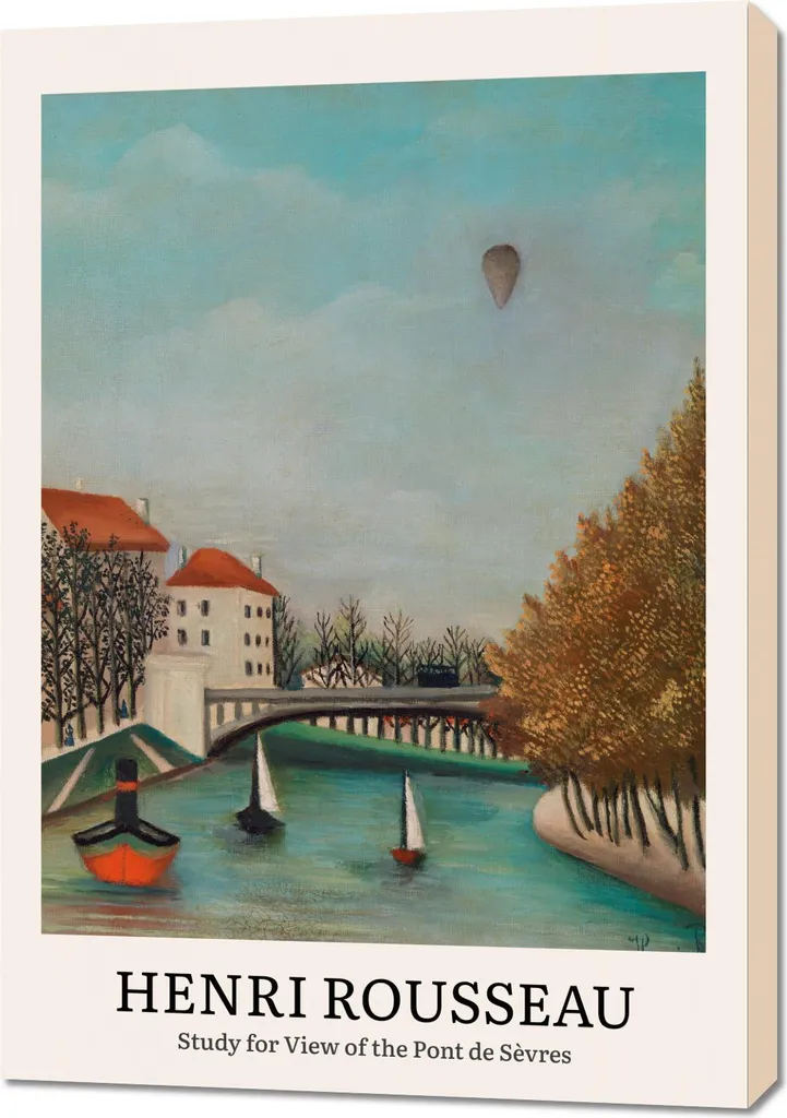 Arredo Salotto Vintage: Quadro Henri Rousseau Pont de Sèvres 70x100
