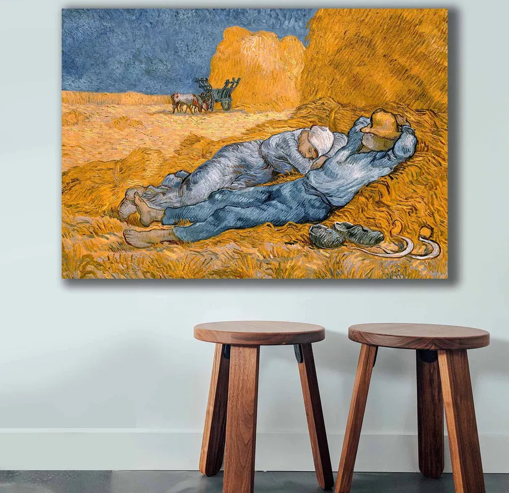 Wallity, 70100VANGOGH062- VNC1239, Colorato, Quadri su tela, 70 x 100 cm, 100% tela