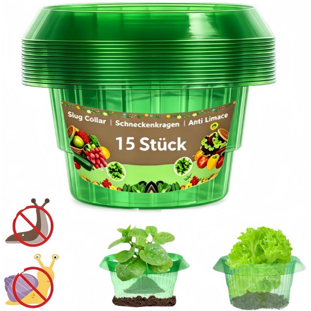 15 Stück Schneckenschutzring Set, Schneckenschutz Produktbild 