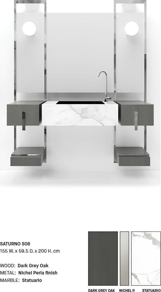 Grau Badezimmer Waschbecken Armaturen Badezimmer Möbel Italien Stil Waschbecken