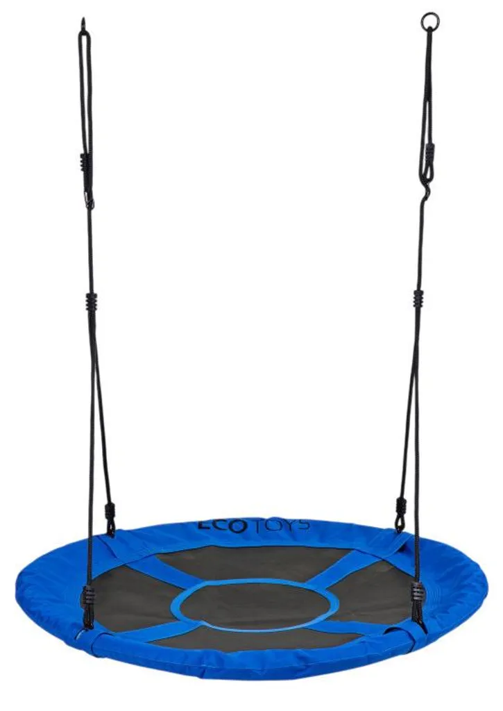 Balançoire de jardin 100 cm bleu sécurisée - Finies les chutes des balançoires