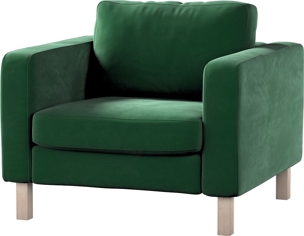 Dekoria Bezug für Karlstad Sessel, grün, Sesselhusse, Karlstad Sessel