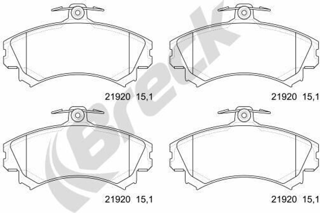 BRECK Bremsbeläge Satz Vorne Bremsklötze für VOLVO V40 Kombi (645) 21920 00 701 10