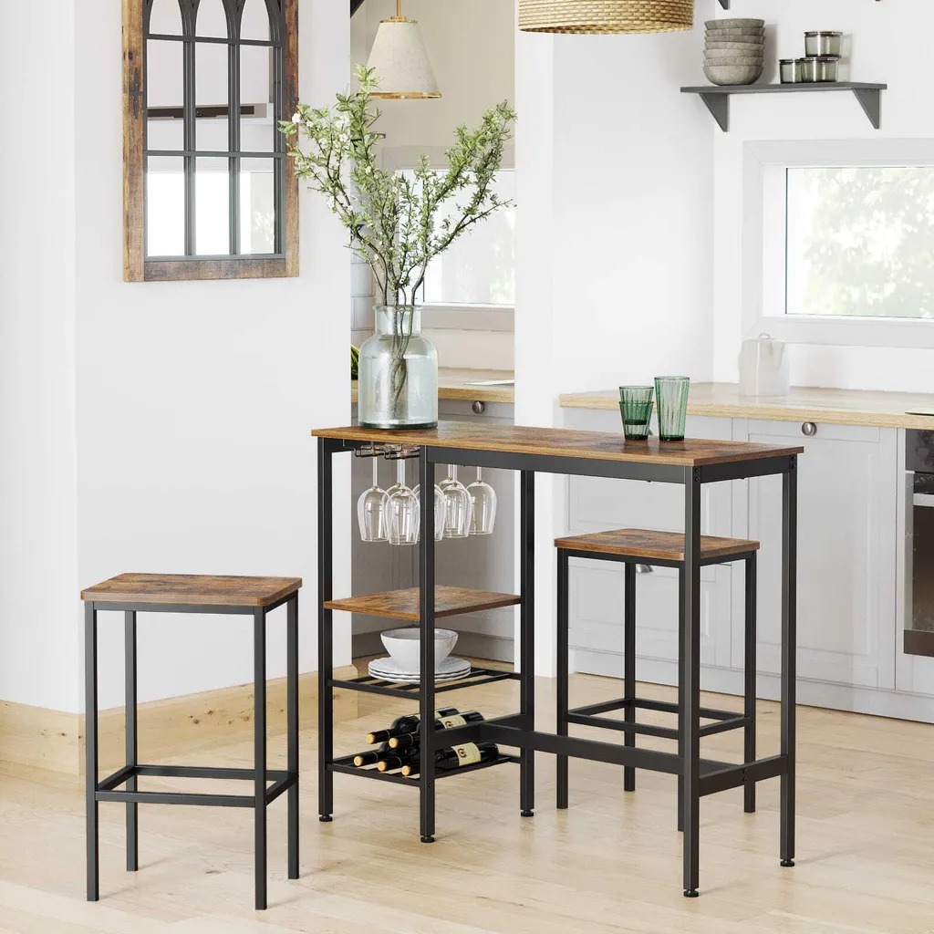Table haute peu encombrante avec rangement pour optimiser les petits studios