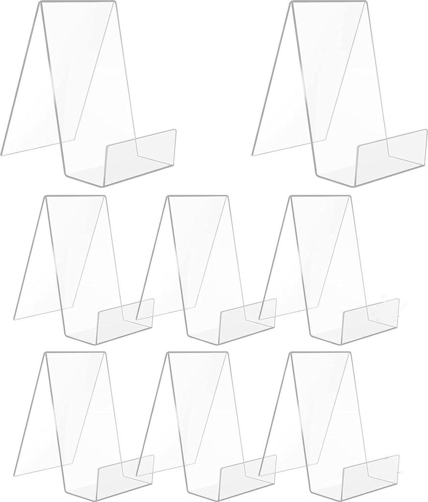 Set mit 8 transparenten Acryl-Buchhaltern, Maße 7,5 × 10,5 cm, zur Präsentation von Fotos