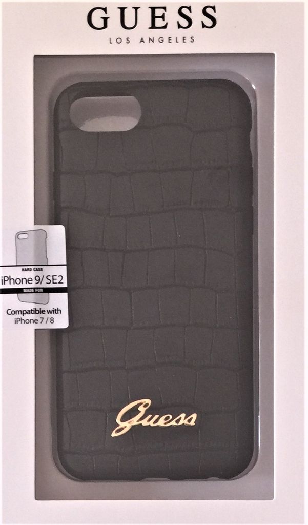 Guess Croco Case - Hülle iPhone SE 2020 / 8 / 7 (Schwarz)