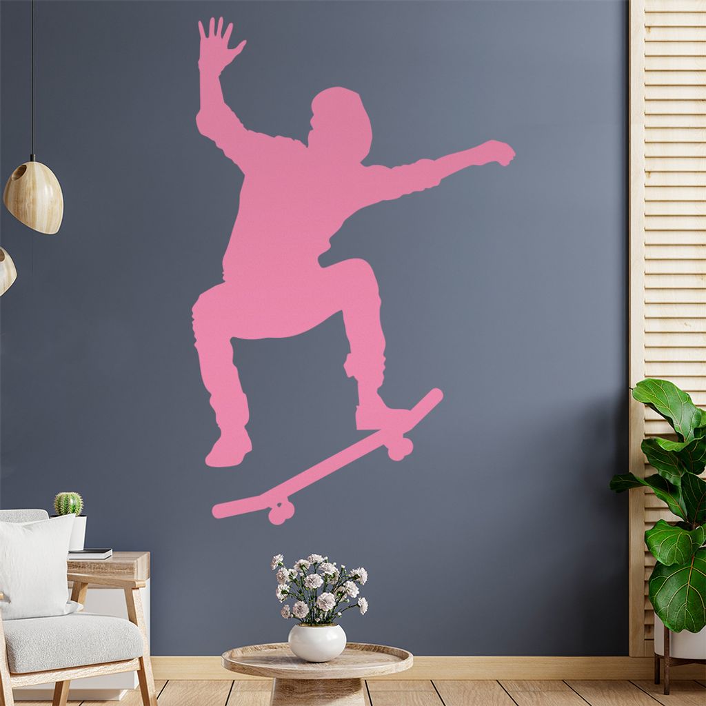 Skateboard Skaten Figur Wandtattoo Wandaufkleber Wall Sticker - Dekoration, Küche, Wohnzimmer, Schlafzimmer, Badezimmer
