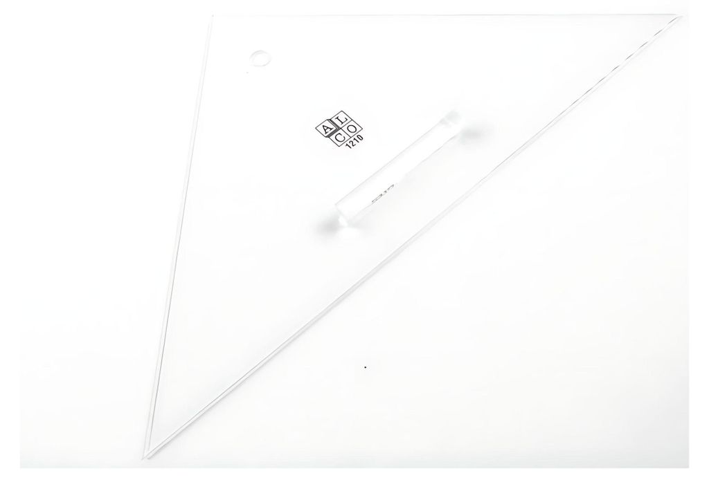 Anlegedreieck, klein, 2 mm stark, Hypothenuse 27 cm