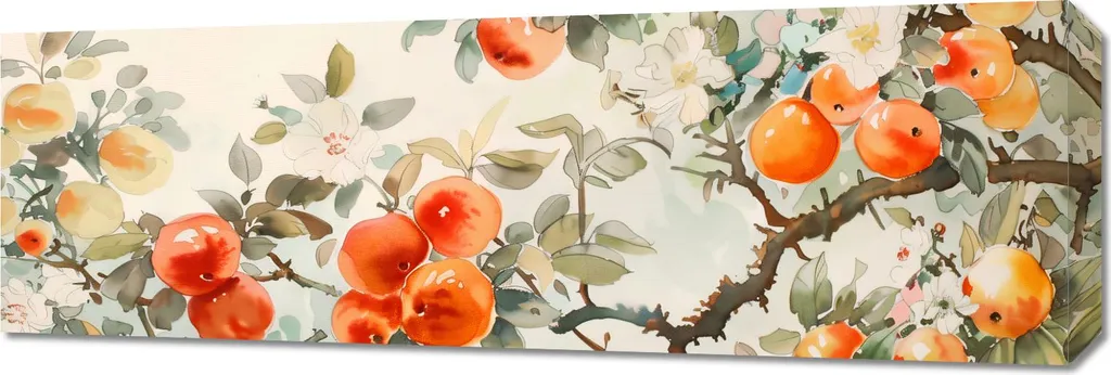 Décoration Murale Kaki 90x30 cm - Toile Déco pour Salon et Chambre