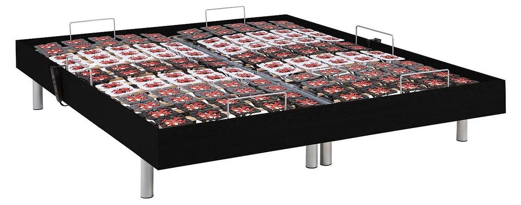 Entspannungsrahmen 2x65 Fliesen Holzoptik schwarz von YSMÉE - 2 x 80 x 200 cm - OKIN motors